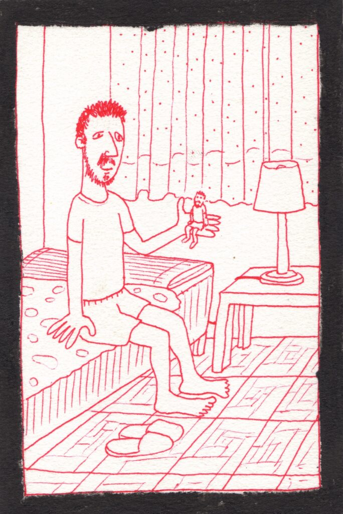 Dibujo surrealista a boligrafo de Pablo Zeta